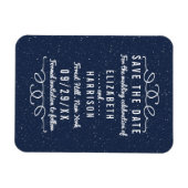 De Sterrennacht bruiloft bewaar de datum Magneet (Horizontaal)