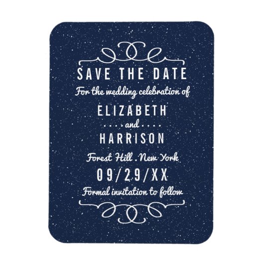 De Sterrennacht bruiloft bewaar de datum Magneet (Verticaal)