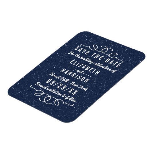 De Sterrennacht bruiloft bewaar de datum Magneet (Linkerzijde)