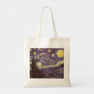 De sterrennacht door Vincent van Gogh, Vintage Fin Tote Bag
