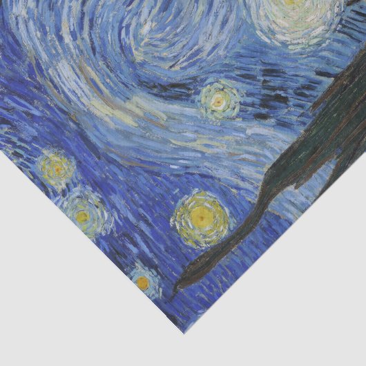 De Sterrennacht drukt weefselpapier af Tissuepapier (Detail)