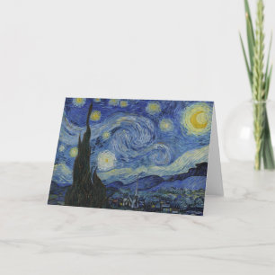 De sterrennacht, olieverfschilderij, Vincent Van G Kaart