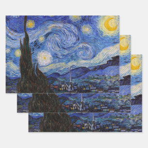 De sterrennacht: Saint-Rémy door Vincent van Gogh Inpakpapier Vel