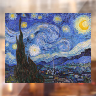 De sterrennacht: Saint Remy door Vincent Van Gogh Raamsticker