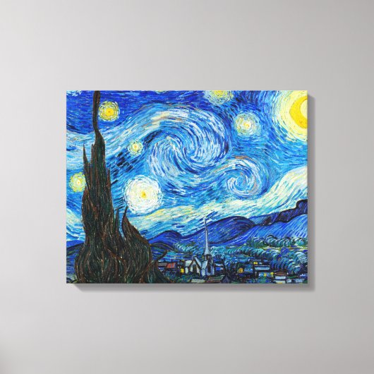 De Sterrennacht | Van Gogh | Canvas Afdruk (Voorkant)