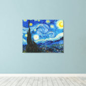 De Sterrennacht | Van Gogh | Canvas Afdruk (Insitu (Houten vloer))