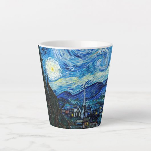 De Sterrennacht Van Gogh Latte Coffee-Mok Latte Mok (Voorkant)