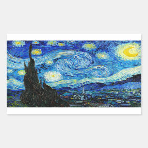 De Sterrennacht - Van Gogh Rechthoekige Sticker
