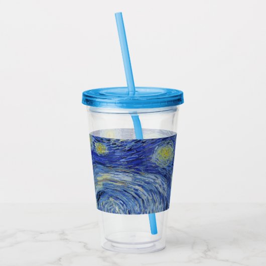 De Sterrennacht van Van Gogh Acryl Drinkbeker (Links)