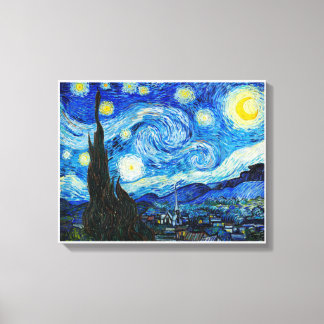 De Sterrennacht van Vincent van Gogh (1889). Canvas Afdruk