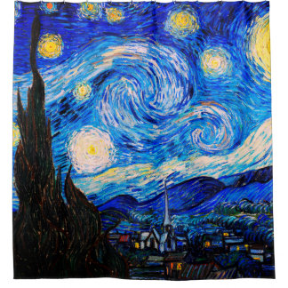 De Sterrennacht van Vincent Van Gogh Douchegordijn