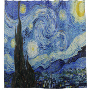 De Sterrennacht van Vincent Van Gogh Douchegordijn