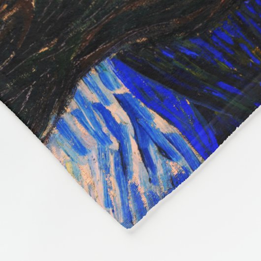 De Sterrennacht van Vincent Van Gogh Fleece Deken (Hoek)