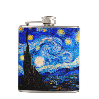 De Sterrennacht van Vincent Van Gogh Heupfles
