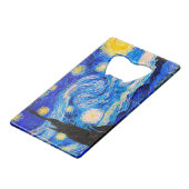 De Sterrennacht van Vincent Van Gogh Kredietkaart Flessenopener (Voorkant Gekanteld)