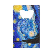 De Sterrennacht van Vincent Van Gogh Kredietkaart Flessenopener (Achterkant)