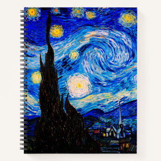 De Sterrennacht van Vincent Van Gogh Notitieboek