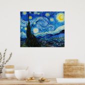 De Sterrennacht van Vincent Van Gogh Poster (Keuken)