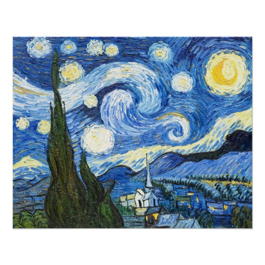 De Sterrennacht - Vincent van Gogh Perfect Poster (Voorkant)