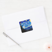 De Sterrennacht Vincent Van Gogh Vierkante Sticker (Envelop)