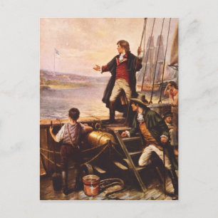 De stervormige banner van Percy Moran Briefkaart