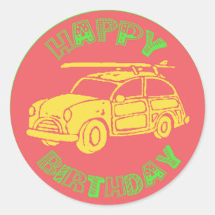 De sticker van de de autoverjaardag van de