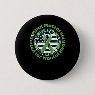 De Sticker van de geestelijke gezondheid19 Ronde Button 5,7 Cm