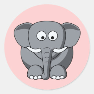 De Sticker van de Olifant van de cartoon