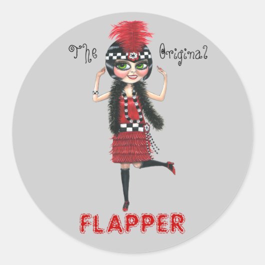 De Sticker van de originele Flapper Roaring van de (Voorkant)