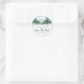 De Sticker van de pure Love Wedding Classic Round (Tas)