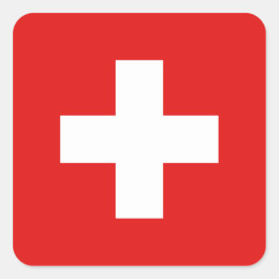 De Sticker van de Vlag van Zwitserland