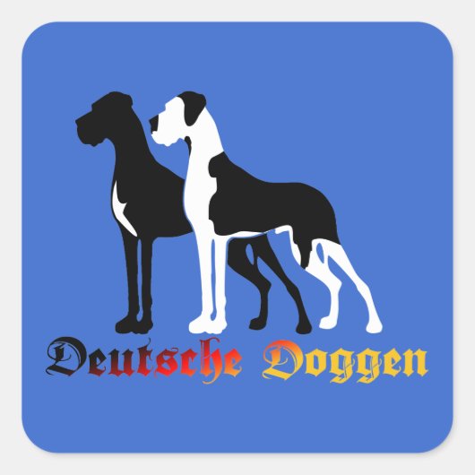 De Sticker van Doggen van Deutsche (Voorkant)