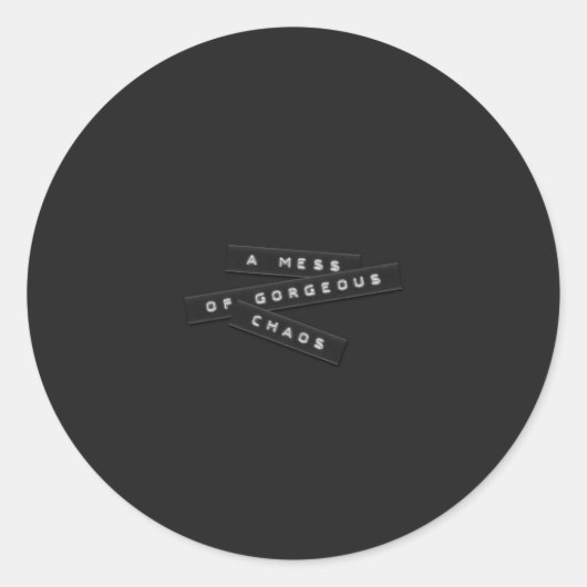 De Sticker van een schitterende chaos met reliëfla (Voorkant)