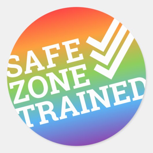 de Sticker van het safe zone project "trainde" (Voorkant)