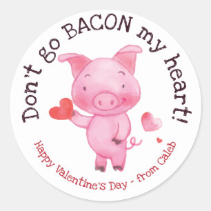 De Sticker van Valentijn van het Varken van de