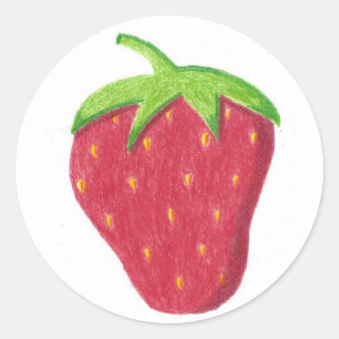 De stickers van de aardbei