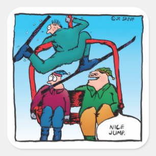 De Stickers van de Skiërs van de Cartoon van de