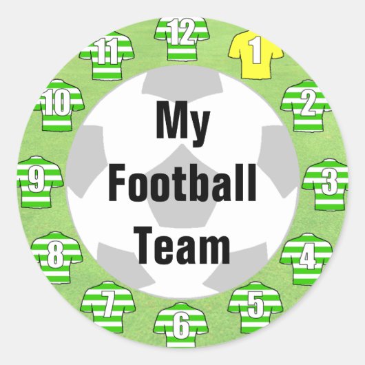 De Stickers van het Team van het football met Groe (Voorkant)