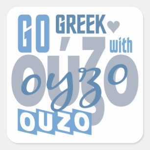 De stickers van Ouzo