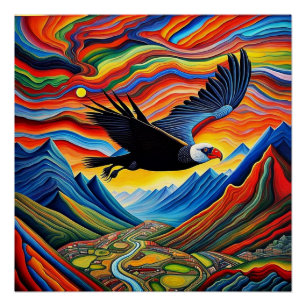 De stijgende Condor Perfect Poster