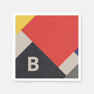De Stijl inspireerde primair gekleurde vierkanten Servet