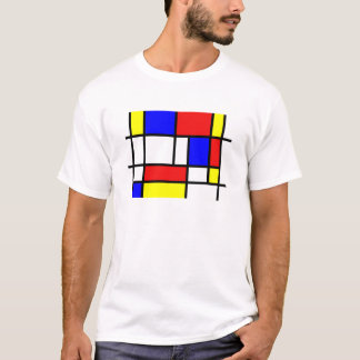 De Stijl - Kleurrijke en geometrische Mondrian-sti T-shirt