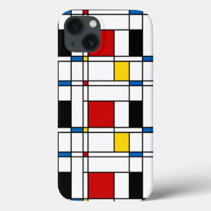De Stijl Pattern iPhone 13 Hoesje