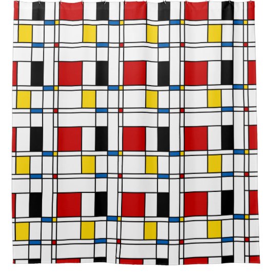 De Stijl Pattern Douchegordijn (Voorkant)