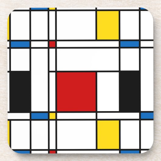 De Stijl Pattern Drankjes Onderzetter (Voorkant)