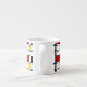 De Stijl Pattern Espresso Kop (Achterkant)