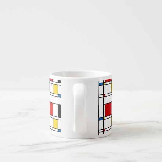 De Stijl Pattern Espresso Kop (Achterkant)