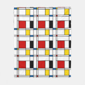 De Stijl Pattern Fleece Deken (Voorkant)