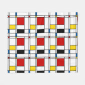 De Stijl Pattern Fleece Deken (Voorkant (Horizontaal))