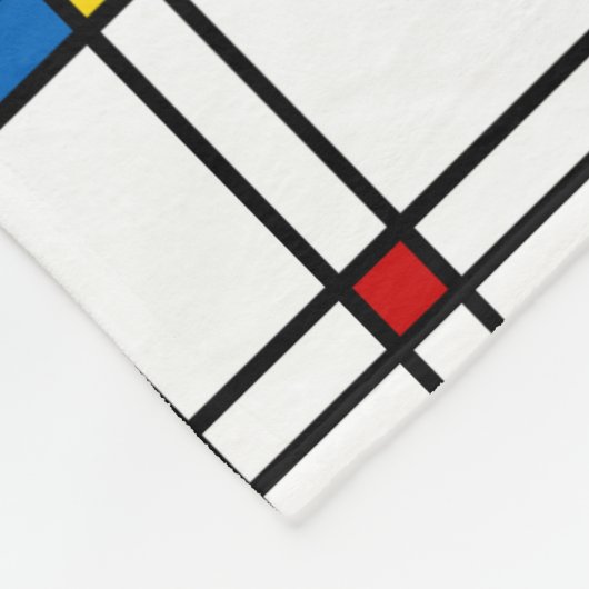 De Stijl Pattern Fleece Deken (Hoek)